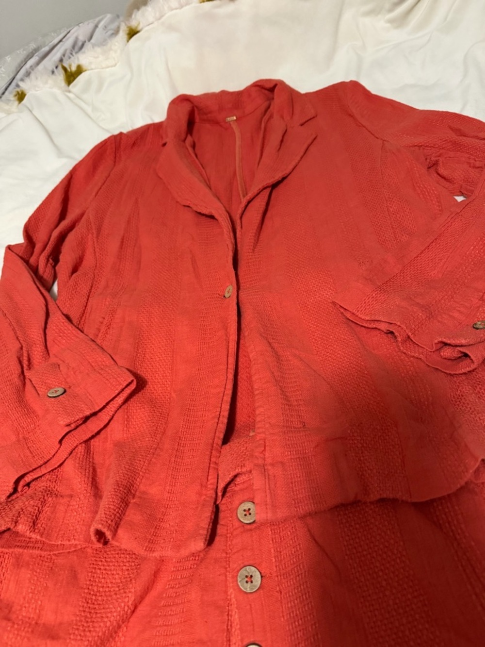 Free People Modern Shorts Set Orange Shorts With Matching Blazer Medium - Picture 3 of 5
